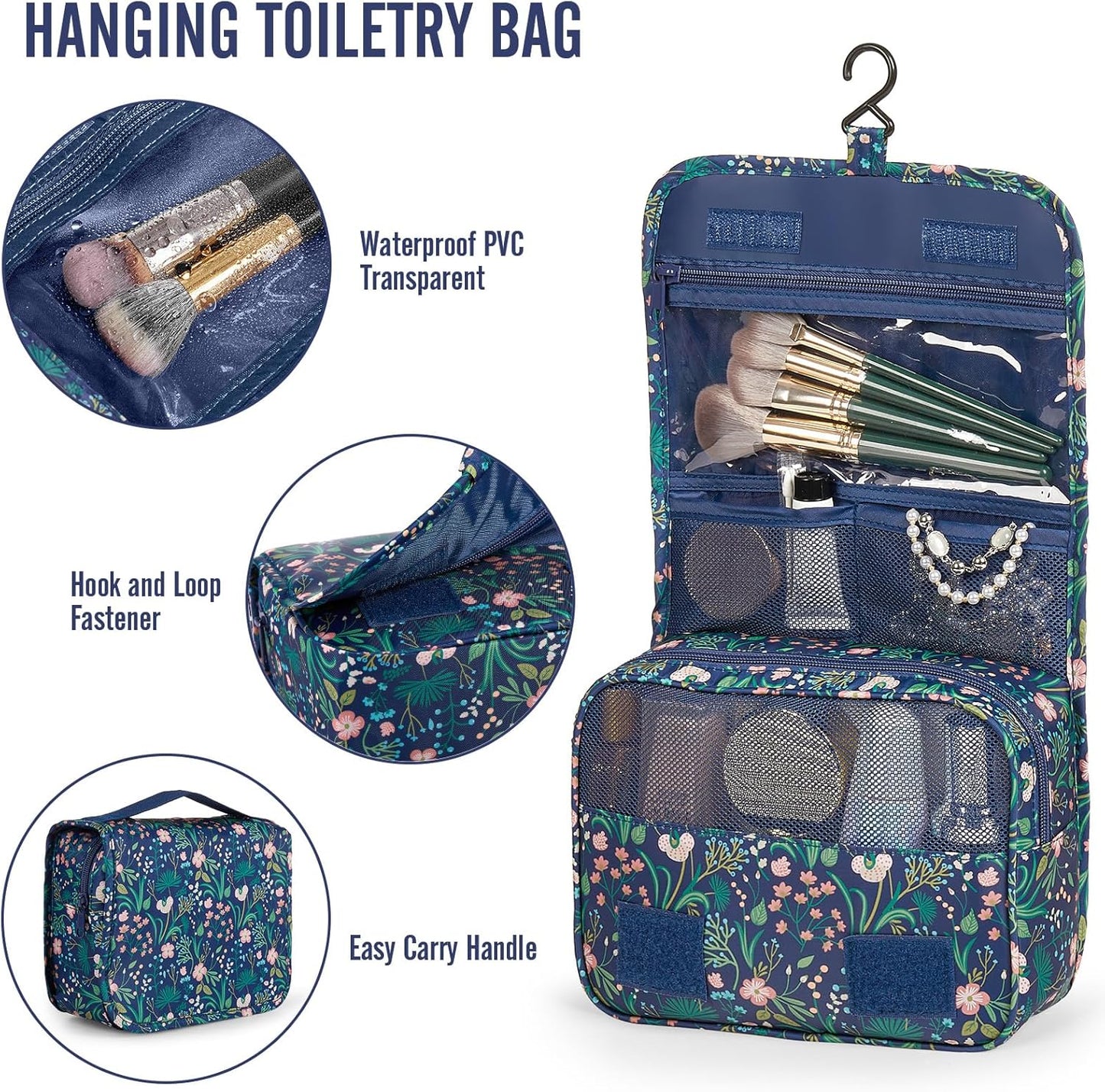 Veken 10 Set Packing Cubes for Travel Essential, Suitcase Organizer Bags in 4 Sizes, Carry-On Luggage Accessories with Large Laundry & Hanging Toiletry Bag, Must-Have for Airplane, Road Trip & Camping