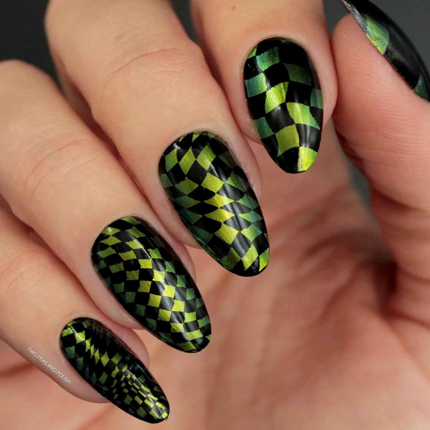 Maniology Checkmate Nail Stamping Plate | Chessboard-Inspired Manicure Designs, Checkered Nail Art DIY Patterns - Reusable, Rectangular, Stainless Steel Nail Art Template