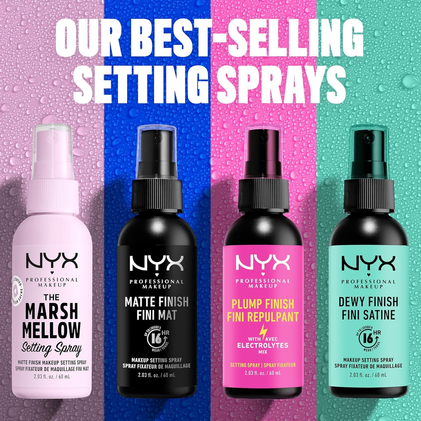 NYX PROFESSIONAL MAKEUP Makeup Setting Spray - Dewy Finish, Long-Lasting Face Mist for up to 16HR Wear, Vegan Formula