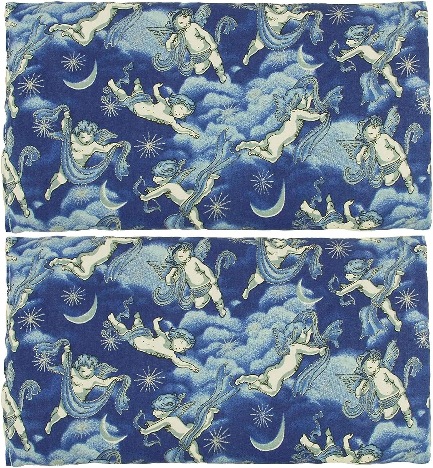 Nature's Approach - Basic Herb Pack Rice Heating Pad Microwavable Reusable Heat Pack with Herbal Aromatherapy Fill, Freezer and Microwave Safe for Hot and Cold Therapy, 2 Pack Angel