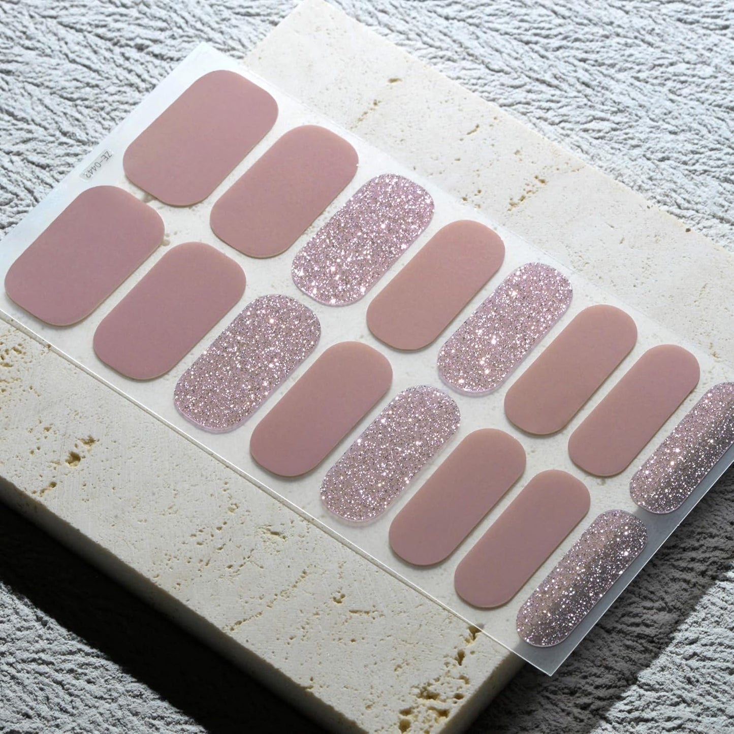 Nail Polish Strips, 32PCS Salon Quality Wraps, Long Lasting Gel Nail Stickers for Women Easy Apply& Remove (Taro Slushy)