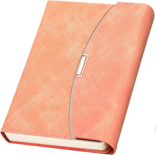 CAGIE Journal Notebook for Women with Magnetic Flap Closure, 256 Pages 100 GSM Elegant Lined Journals for Writing, A5 Hardcover Journal for Note Taking, Gifts Diary for Women, 5.9x8.5In, Pink