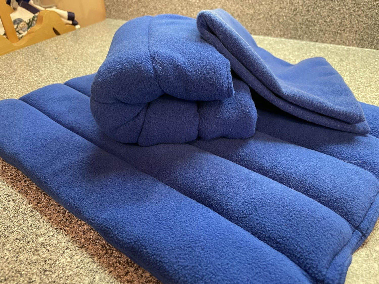 Weighted Heating Pad Microwavable Natural Moist Heat Therapy Pad with Washable Cover for Pain Relief in Back, Neck, Shoulders, Legs, Cramps, Set of 2 Pieces, 11x13” Each