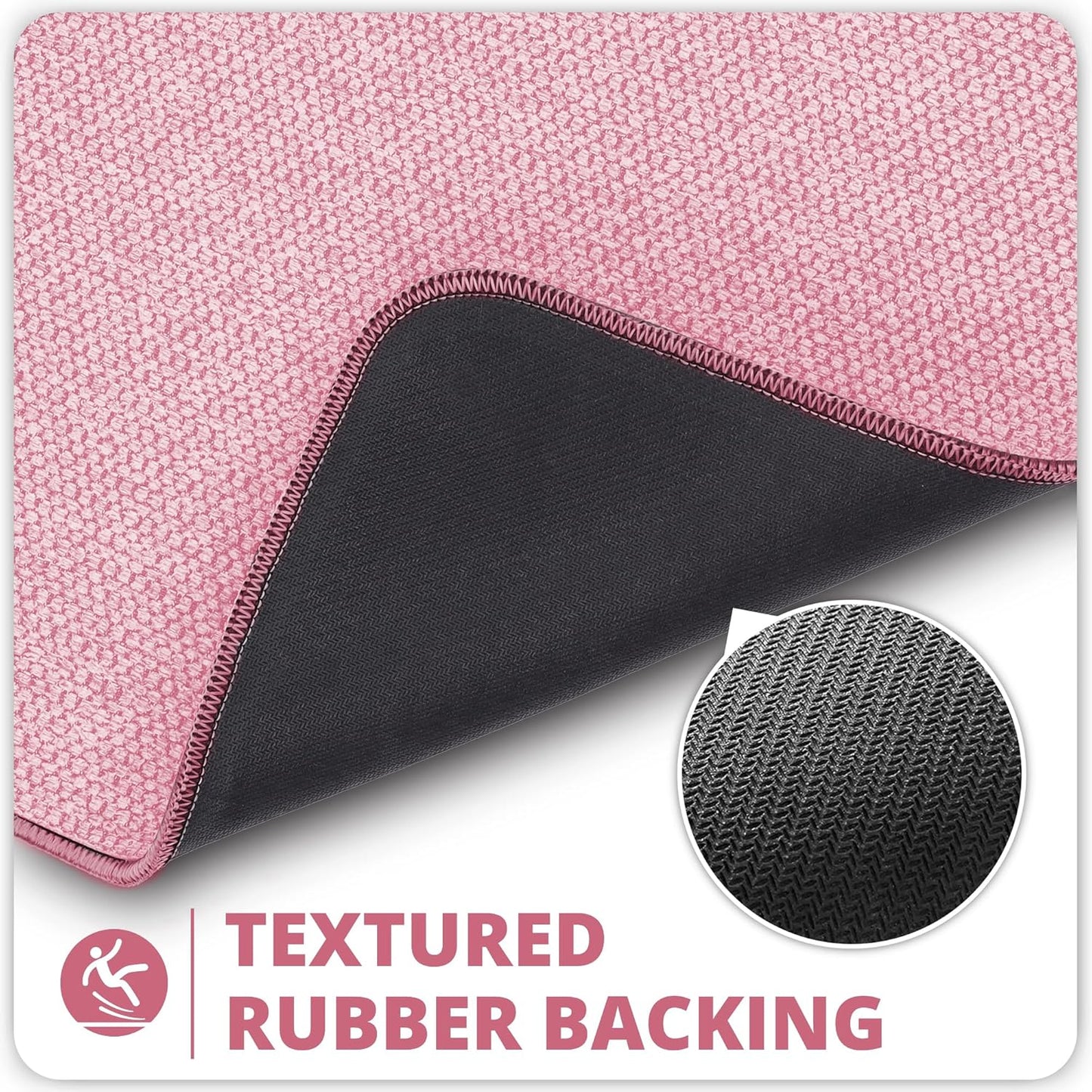 Bath Mat,Ultra Thin Bathroom Rugs,Rubber Bath Mats for Bathroom,No Slip Bath Rugs,Quick Dry,Machine Washable,Low Pile,Absorbent,Shower Outside,Sink,Home Decor Accessories.Pink,1'8"x2'8"(20x32inch)