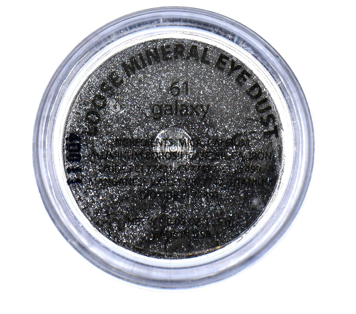 Sparkle Silver Grey Smoldering Galaxy Loose Eyeshadow Powder Pigment, Single Glitter Mineral Dust Jar Pot, Talc & Paraben Free, No Animal Testing & Cruelty Free