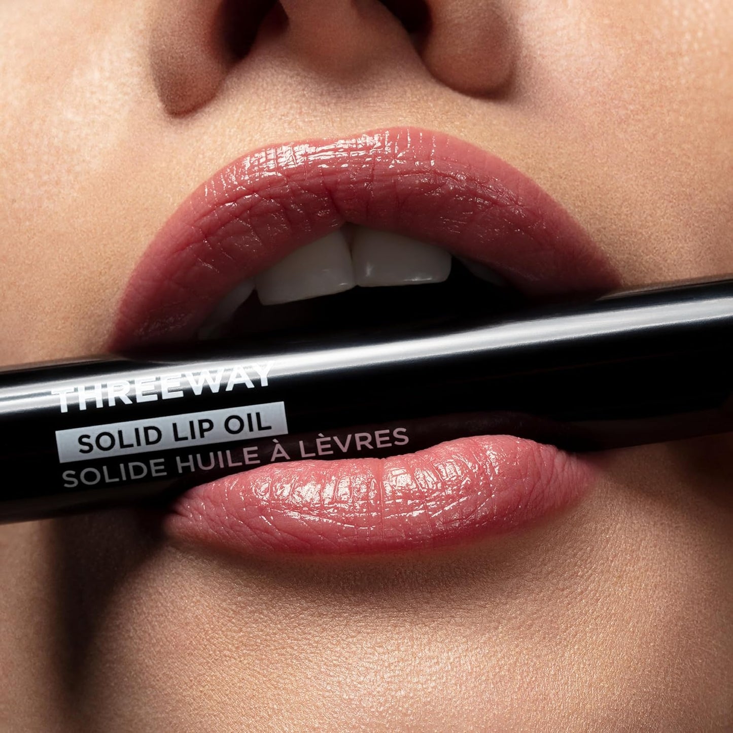 Deck of Scarlet Threeway Solid Lip Oil, Vegan Formula With Hyaluronic Acid and Hydrating Oil Blend, Glossy Finish - Pink Provocateur