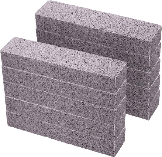 Chinco 10 Packs Pumice Stick for Cheaning, Pumice Scouring Stone Pad Removing Stain Grime Without Leaving Scratches for Kitchen Oven Stove Home Bathroom Toilet Pool House Cleaning Supplies