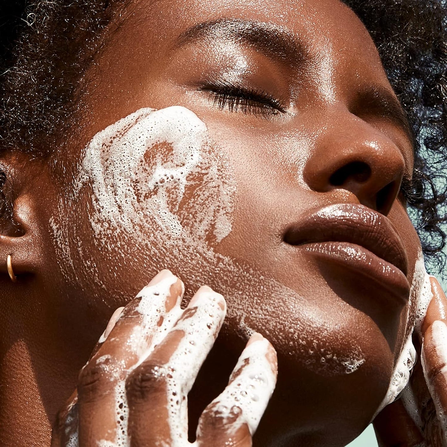 BIOSSANCE Squalane + Amino Aloe Gentle Face Wash – Foaming Facial Cleanser Gel – Hydrating for All Skin Types – Removes Makeup & Deeply Cleans Pores with Moringa Extract – Soothes with Aloe Vera