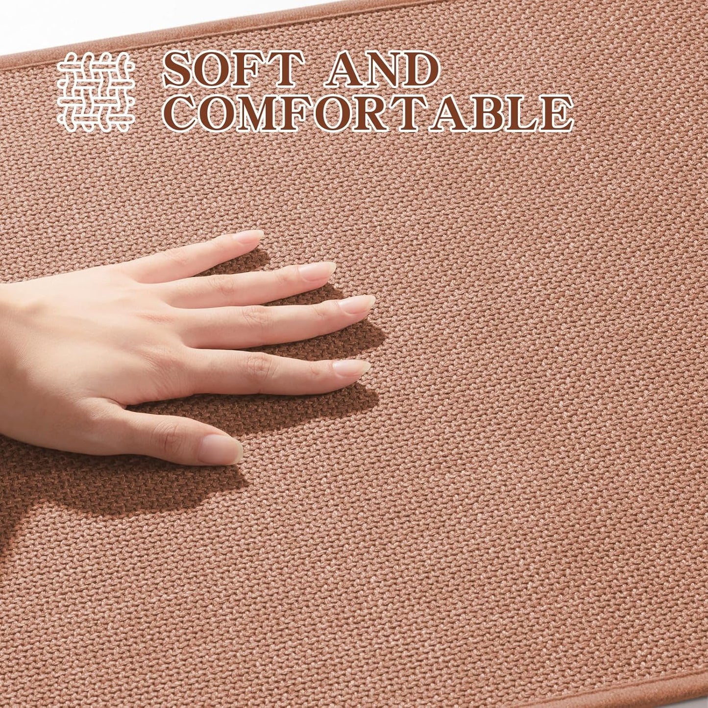 chakme Bathroom Rugs Mat 59x17, Ultra Thin Non Slip Bath Rug Runner Quick Dry Absorbent Bath Mat for Bathroom, (Dark Pink, 59"x17")