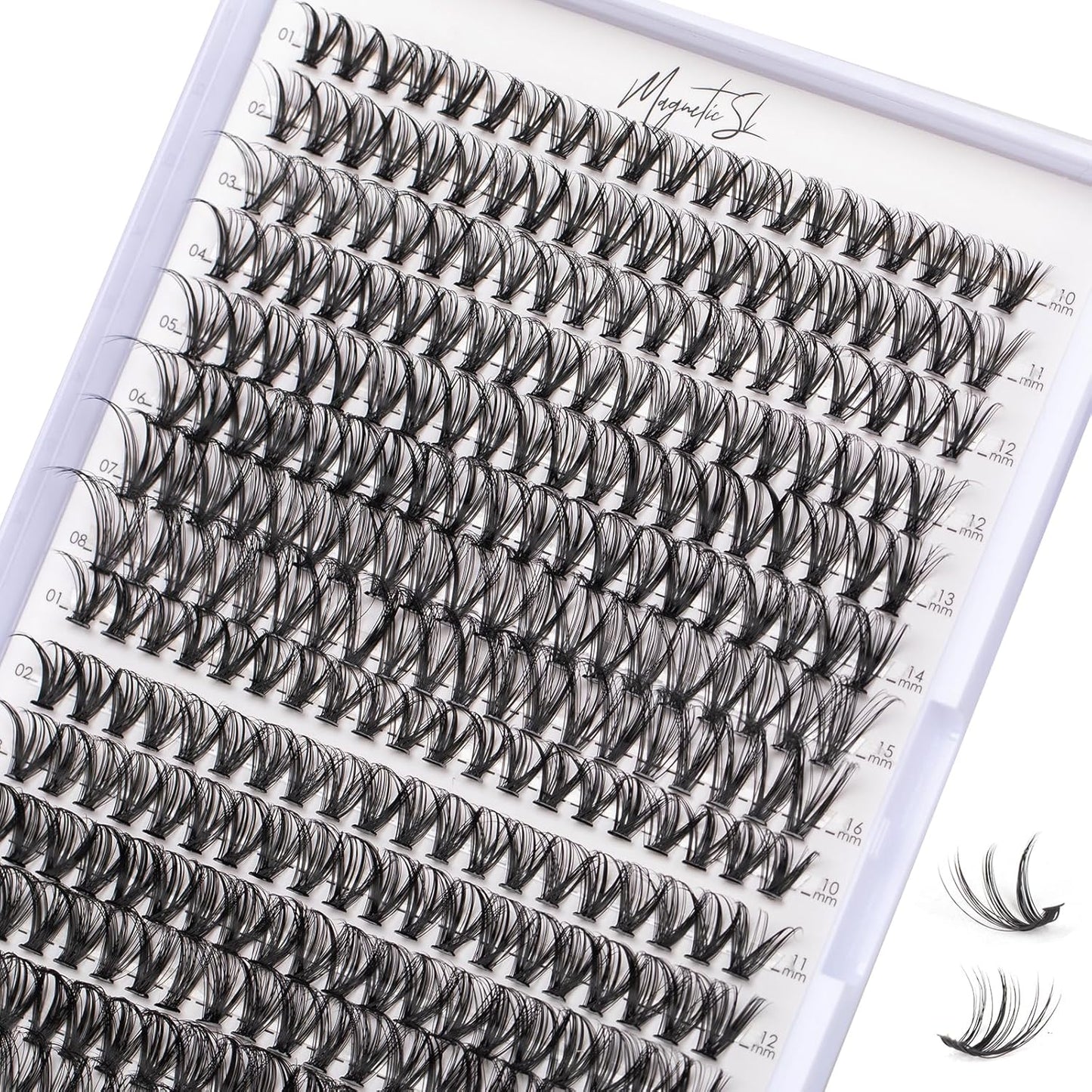 Lash Clusters 320pcs Individual Lashes 30D&40D DIY Lash Extensions D Curl Lash Clusters False Eyelashes Natural Look 10-16mm Mix Cluster Eyelash Extensions EASY TO USE (30D+40D-0.07D)
