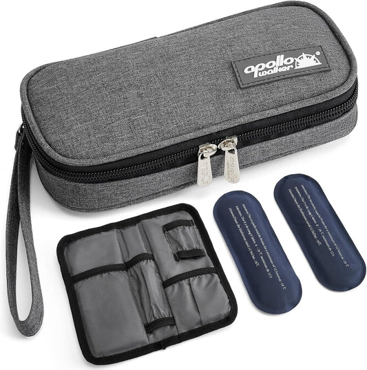 apollo walker Insulin Cooler Travel Case Diabetic Medication Cooler with Ice Packs and Insulation Liner insulin cooler travel case tsa approved