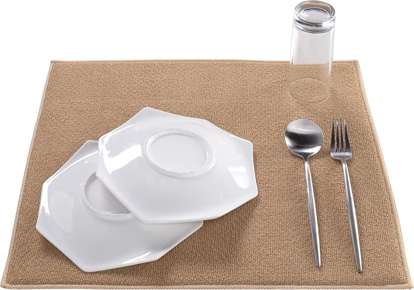 Absorbent, Reversible Microfiber Dish Drying Mat for Kitchen, 16 Inch x 18 Inch