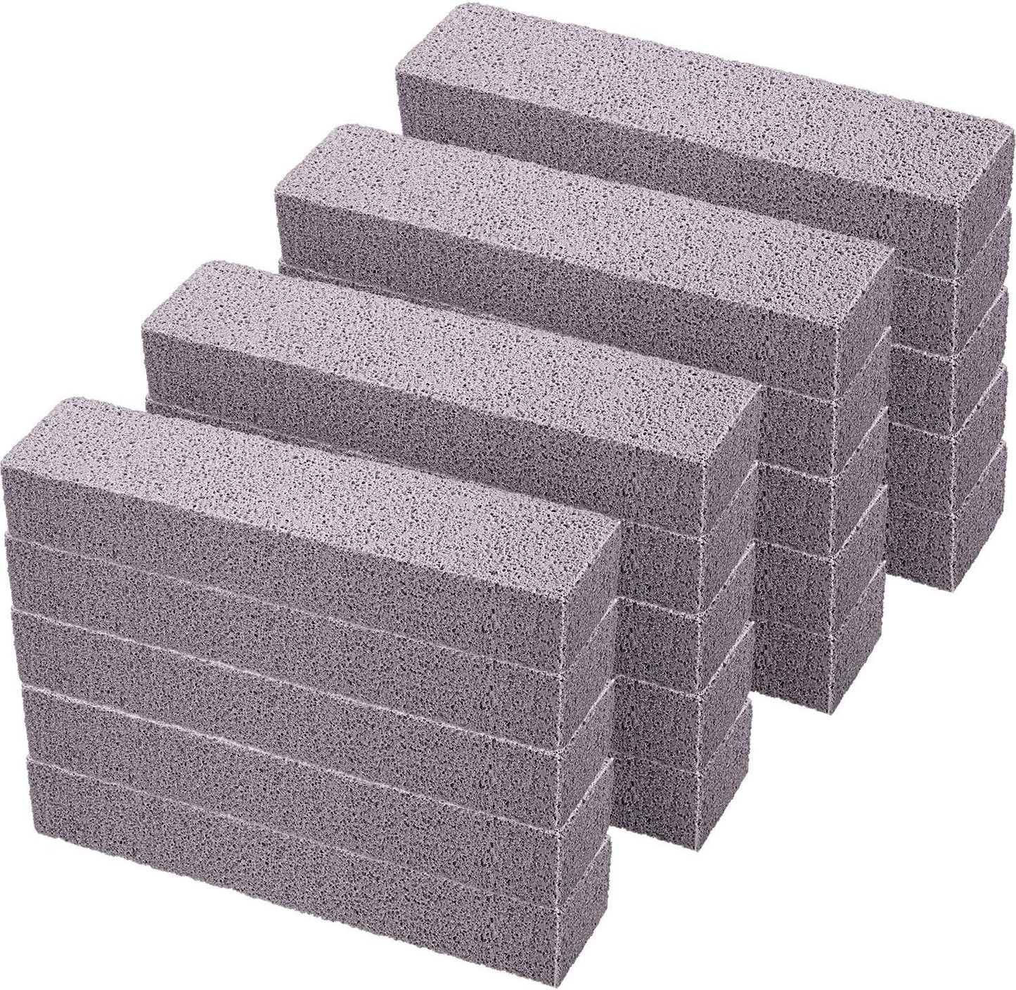 Norme 30 Pack Pumice Stones for Toilet Bowl Cleaning Scouring Pad Pumice Stick Cleaner for Cleaning Toilets, Bathtubs, Grills, Kitchen, Swimming Pools, Sinks, 5.9 x 1.4 x 0.9 Inch (Gray)