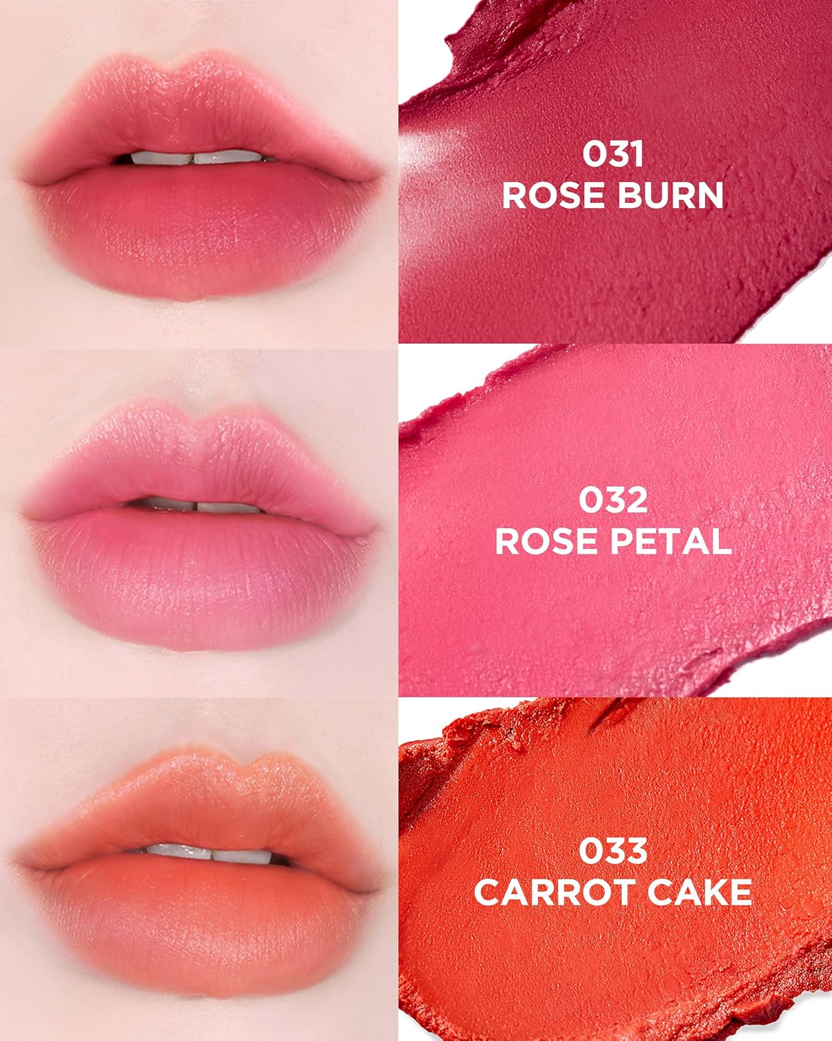 TOCOBO Powder Cream Lip Balm – Vegan Korean Soft Matte Lipstick Balm for Velvet Finish - Moisturizing & Blurring Effect – Lightweight Powdery Texture, Brick Orange, 0.12oz.